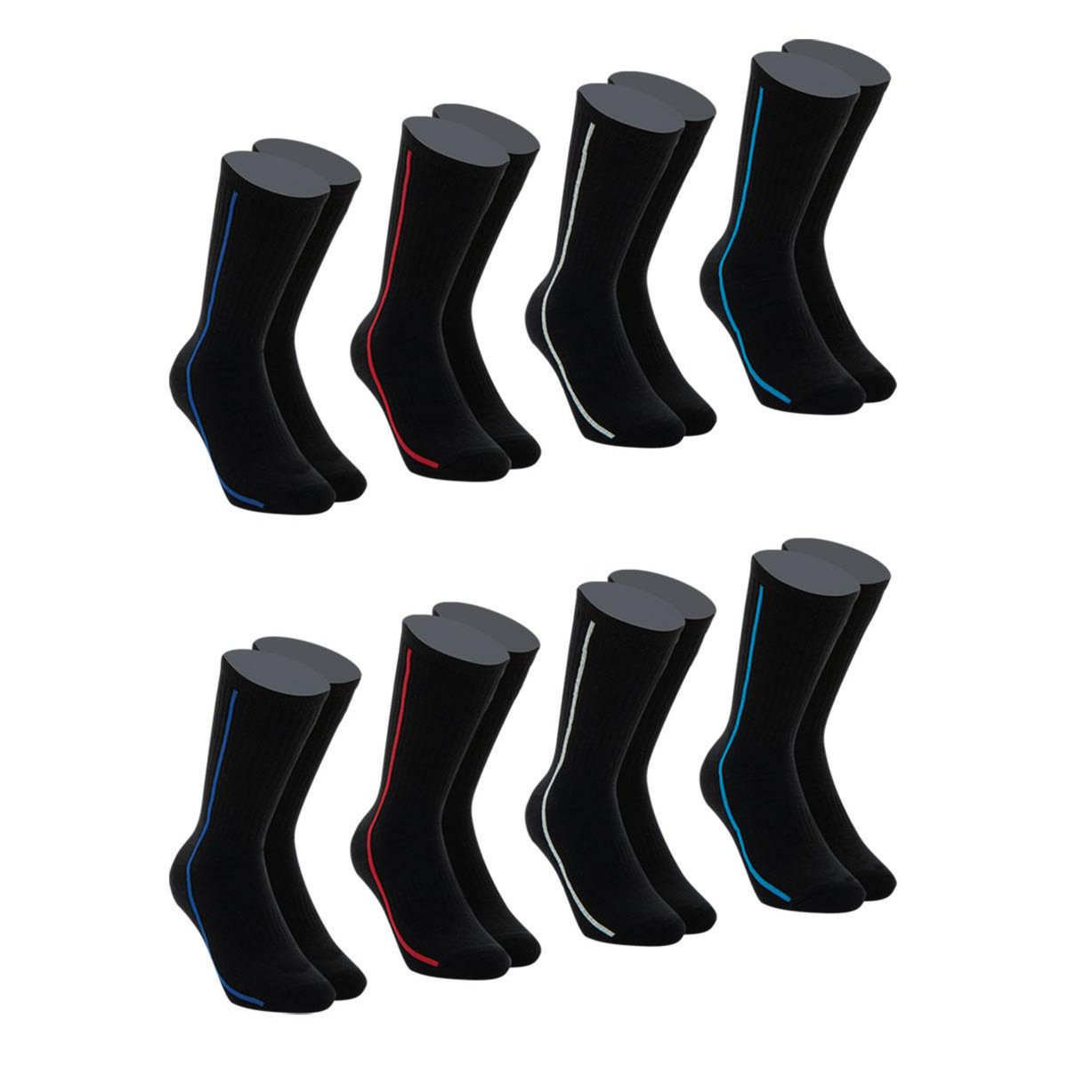 Athena Lot de 8 paires de chaussettes de sport mi-hautes