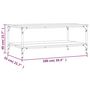 Voir la diapositive 6 : VIDAXL Table basse noir 100x55x40 cm bois d'ingenierie
