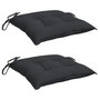 Voir la diapositive 3 : VIDAXL Coussins de palette lot de 2 noir 50x50x7 cm tissu oxford