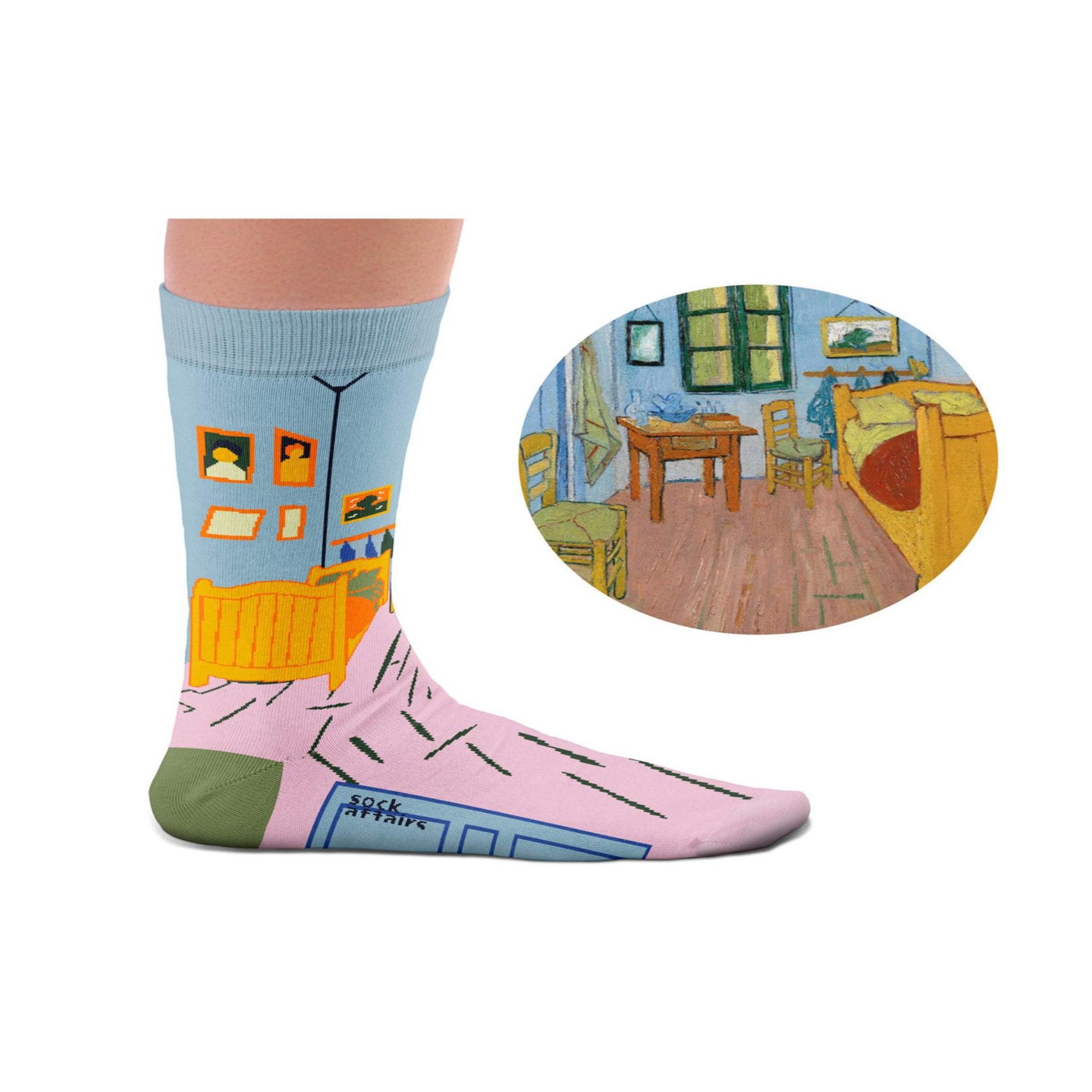 Voir la diapositive 2 : SOCK AFFAIRS Chaussettes la chambre, van gogh