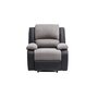 Voir la diapositive 2 : Fauteuil relax manuel HELENE tissu+ pu coloris gris et noir