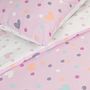 Voir la diapositive 3 : FUTURE HOME Parure de lit enfant pois et cœurs réversible 140x200cm
