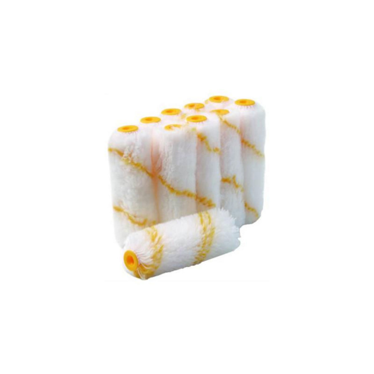 Yachtcare Lot de 10 manchons YACHTCARE - patte de lapin rayé jaune - 100mm