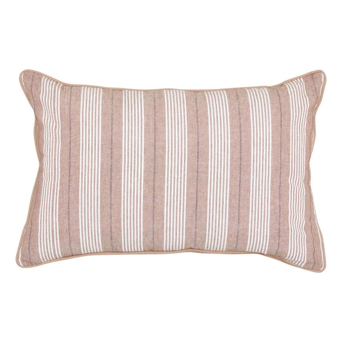 ATMOSPHERA Coussin Déco à Rayures  Groove  38x58cm Beige