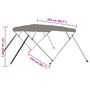 Voir la diapositive 6 : VIDAXL Auvent bimini a 4 arceaux gris 243x210x137 cm