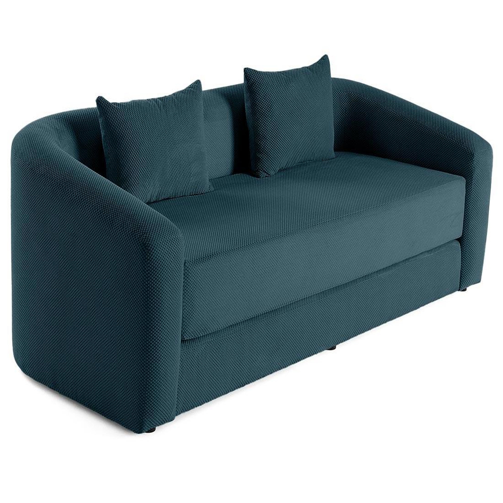Voir la diapositive 2 : BEST MOBILIER Nuvia - canapé convertible déplimousse 3 places en velours texturé