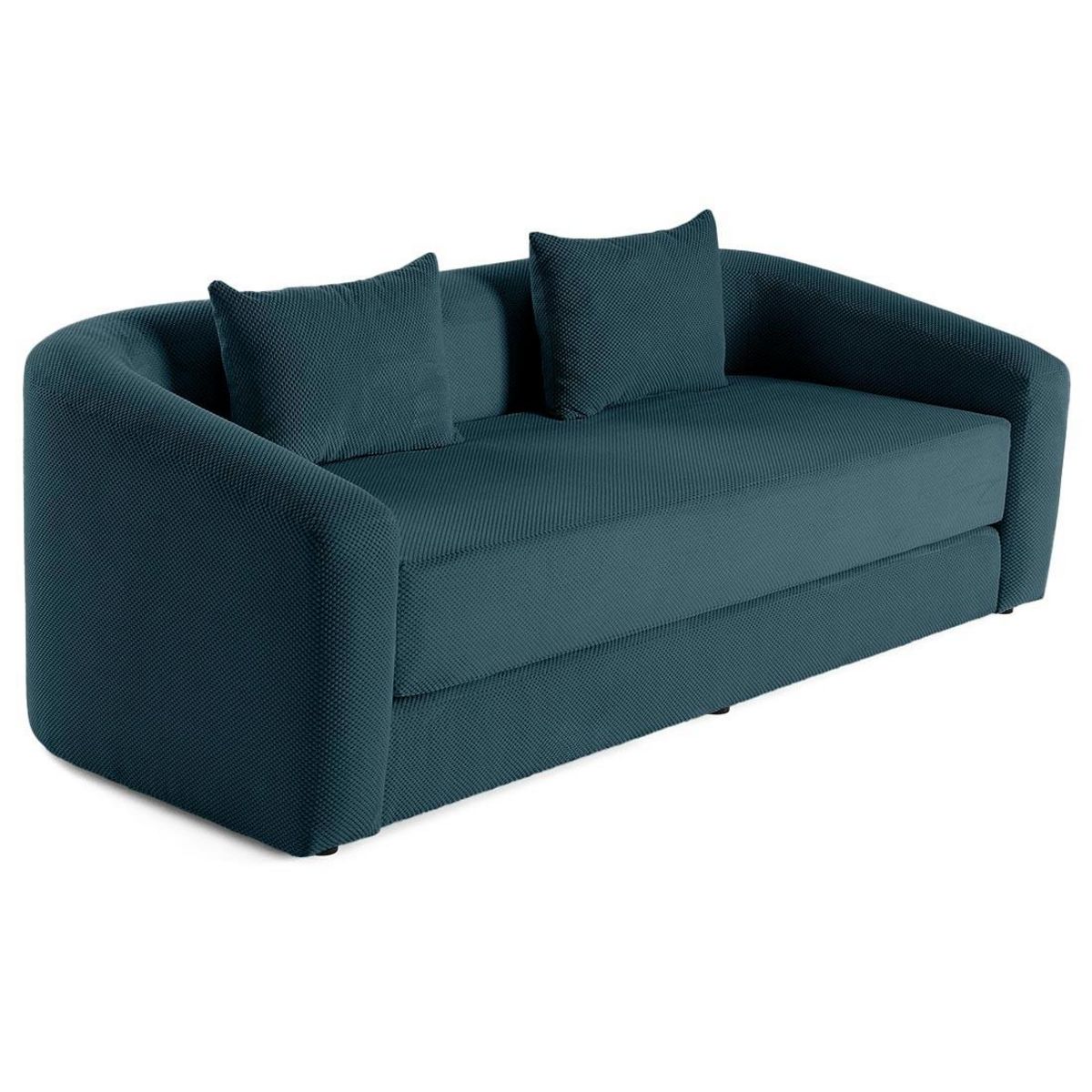 BEST MOBILIER Nuvia - canapé convertible déplimousse 3 places en velours texturé