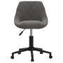 Voir la diapositive 3 : VIDAXL Chaise pivotante de bureau Gris fonce Velours