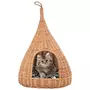 VIDAXL Panier pour chats avec coussin 40x60 cm Saule naturel