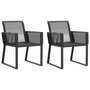 Voir la diapositive 2 : VIDAXL Chaises de jardin lot de 2 Noir Resine tressee