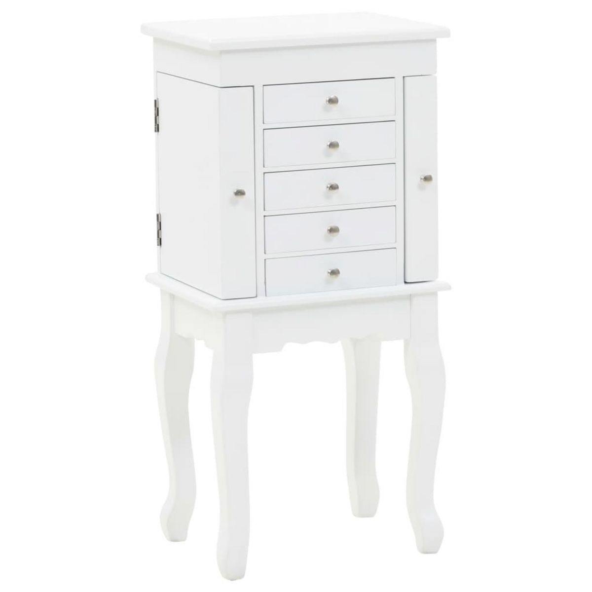 VIDAXL Armoire a bijoux sur pieds Blanc