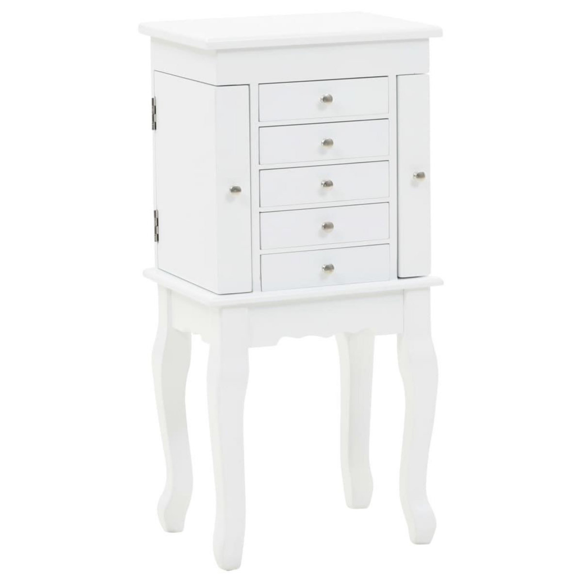 VIDAXL Armoire a bijoux sur pieds Blanc