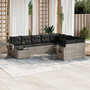 Voir la diapositive 1 : VIDAXL Salon de jardin avec coussins 10 pcs gris clair resine tressee