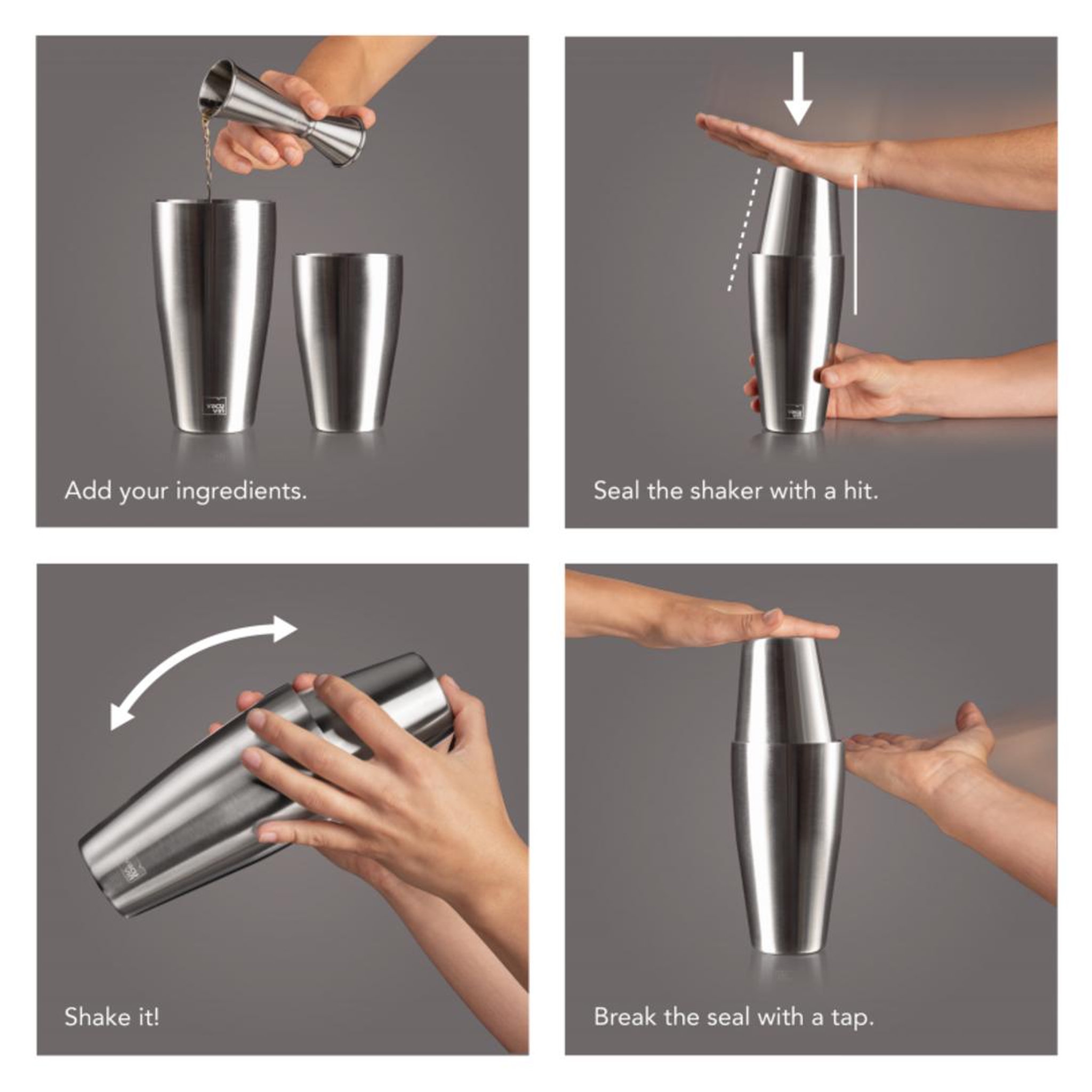 Voir la diapositive 2 : Vacu vin Shaker cocktail inox - 78433606