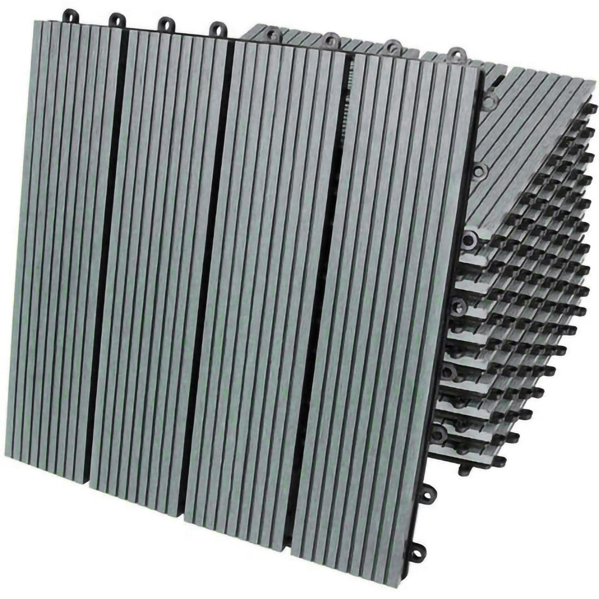 MONSTERSHOP 33 dalles en bois composite gris 30 x 30 cm