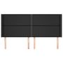 Voir la diapositive 3 : VIDAXL Tete de lit avec oreilles Noir 163x16x118/128 cm Similicuir