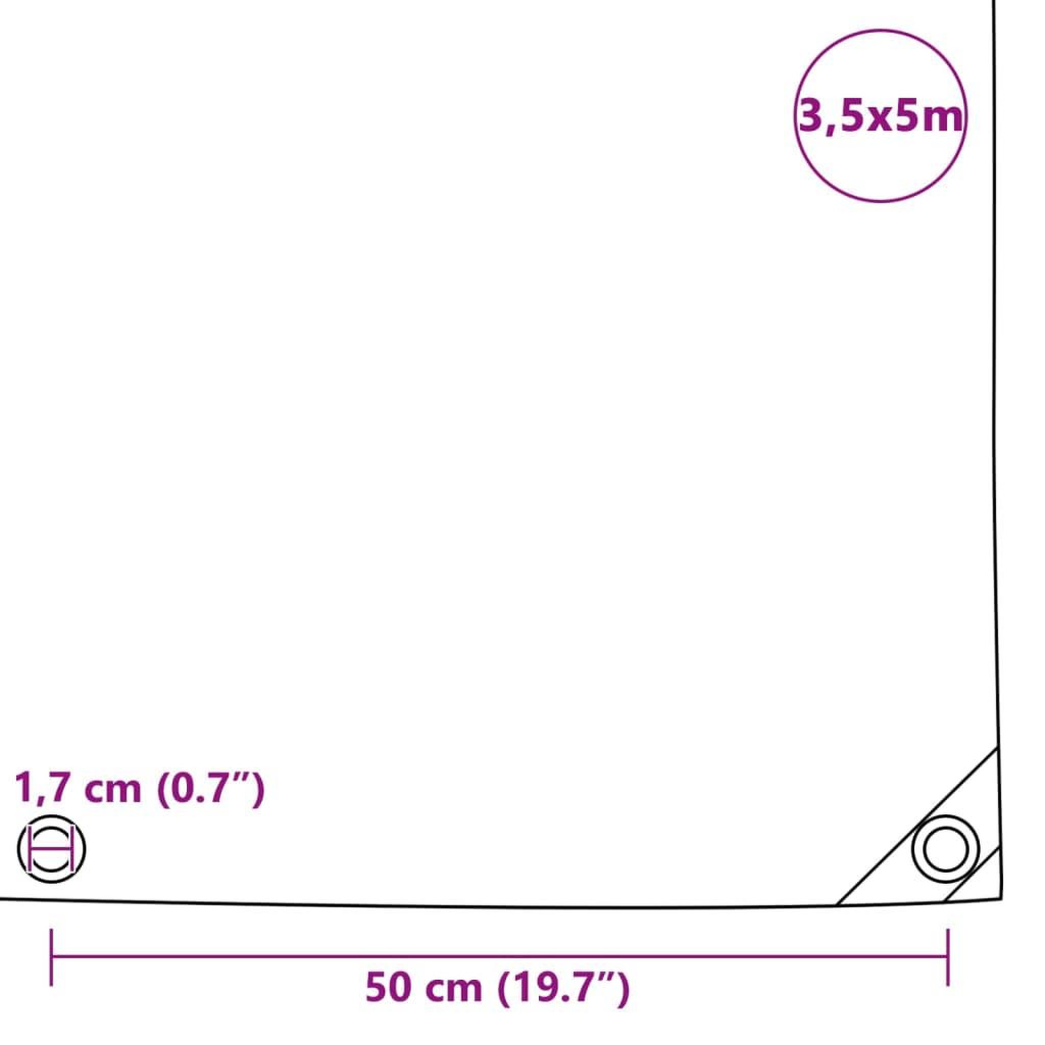 Voir la diapositive 6 : VIDAXL Bache 650 g / m^2 3,5 x 5 m Blanc