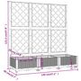 Voir la diapositive 6 : VIDAXL Jardiniere avec treillis Gris clair 120x40x121,5 cm PP