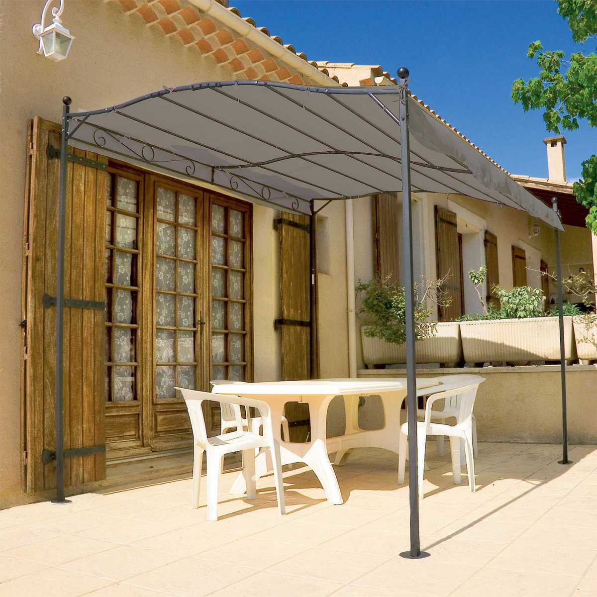 WERKAPRO Toile d'ombrage taupe 3 x 2,5 m WERKA PRO