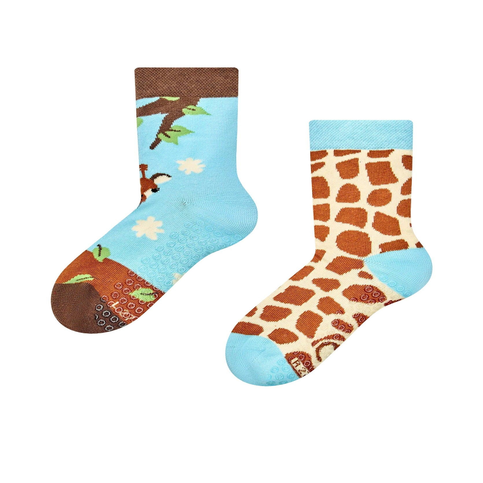 DEDOLES Chaussettes antidérapantes enfants girafe
