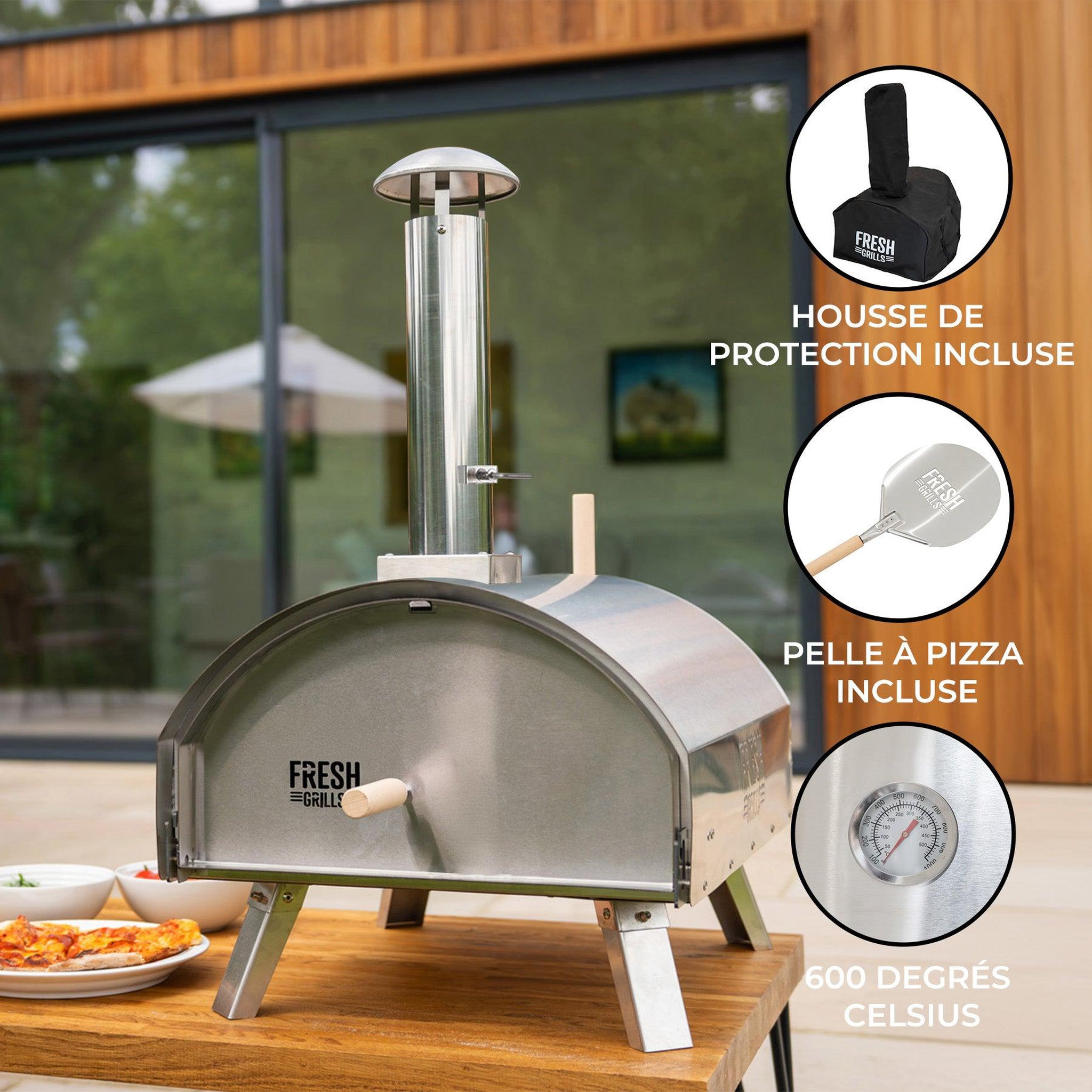 Voir la diapositive 2 : FRESH GRILLS Fresh grills four à pizza de table extérieure premium xl