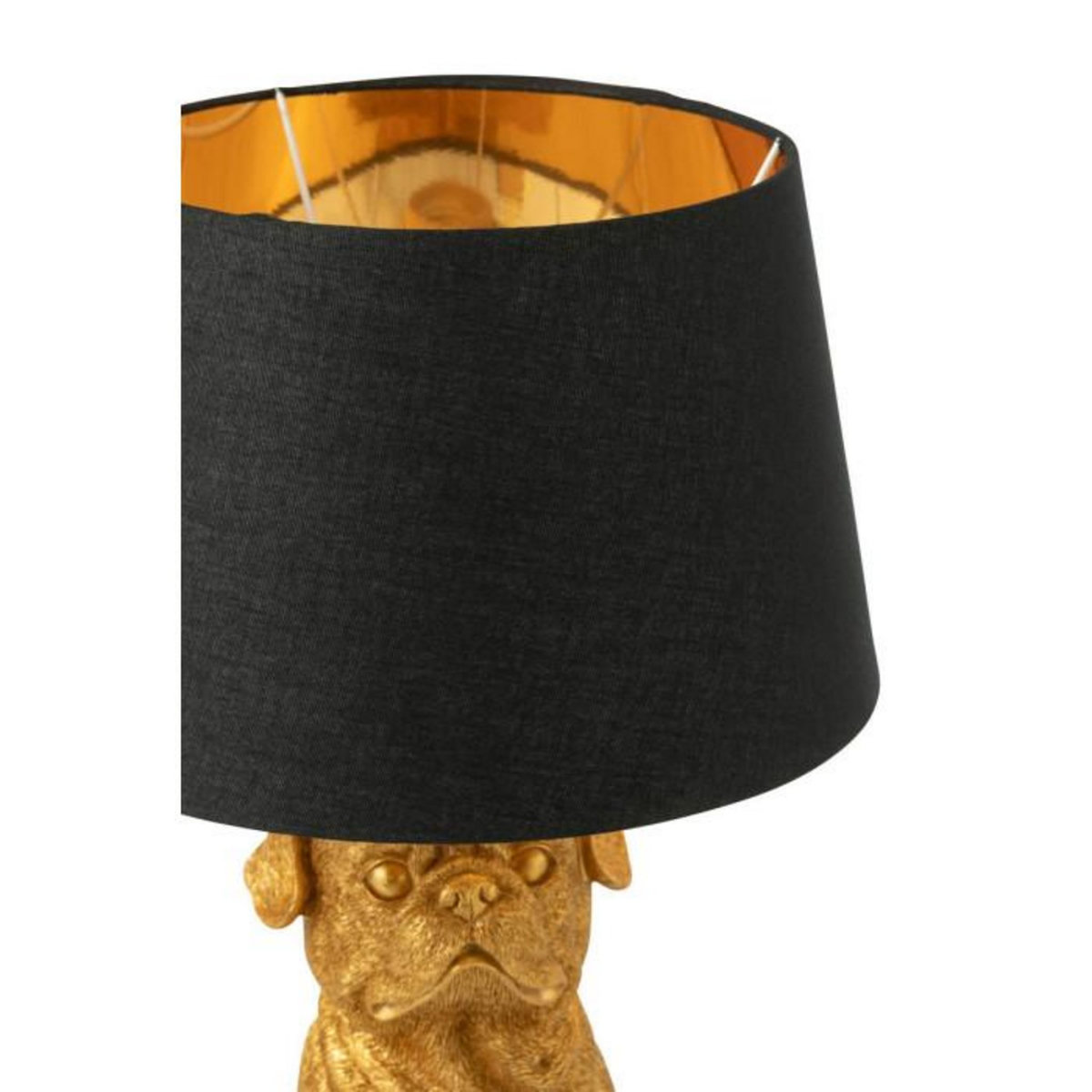 Paris Prix Lampe à Poser Déco  Chien Assis  52cm Or