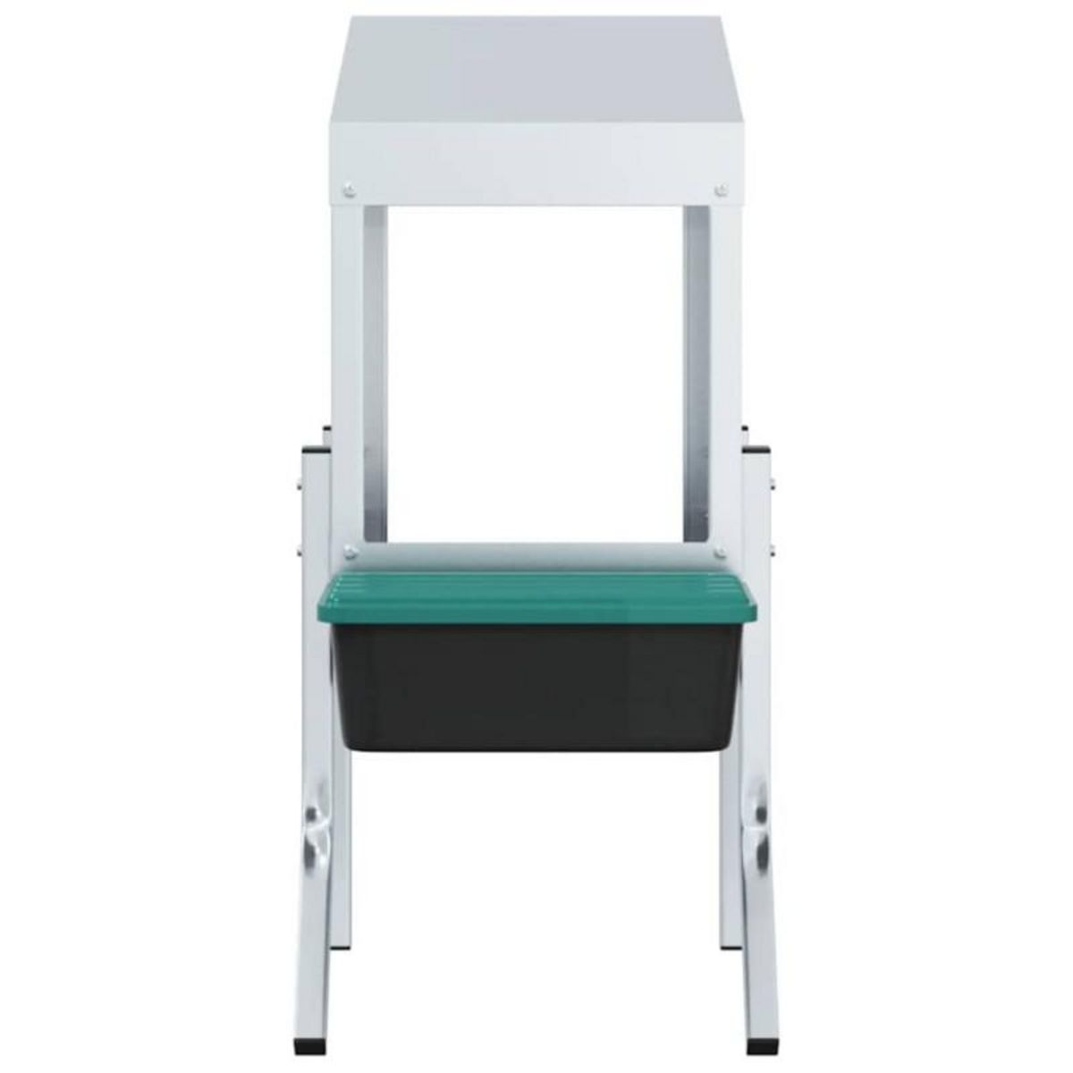 VIDAXL Nichoir à poules1 compartiment avec pieds en acier galvanisé