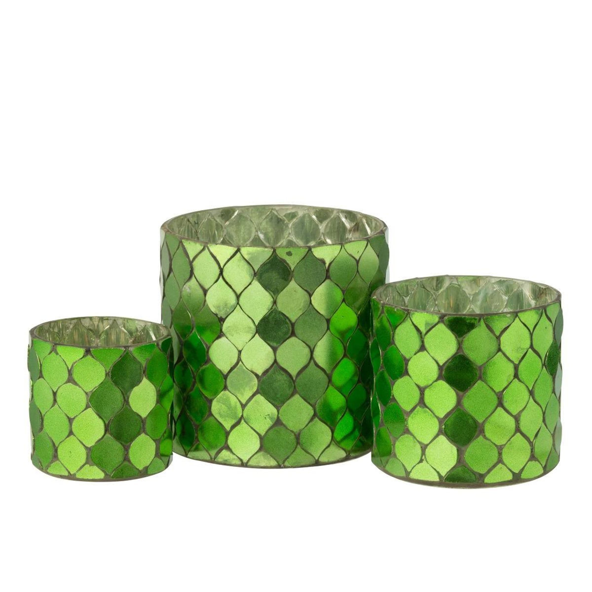 Paris Prix Photophore Mosaïque en Verre  Pop  12cm Vert