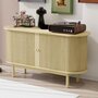 Voir la diapositive 5 : MERAX Buffet 2 porte(s) 0 tiroir(s) - 138 cm naturel mdf
