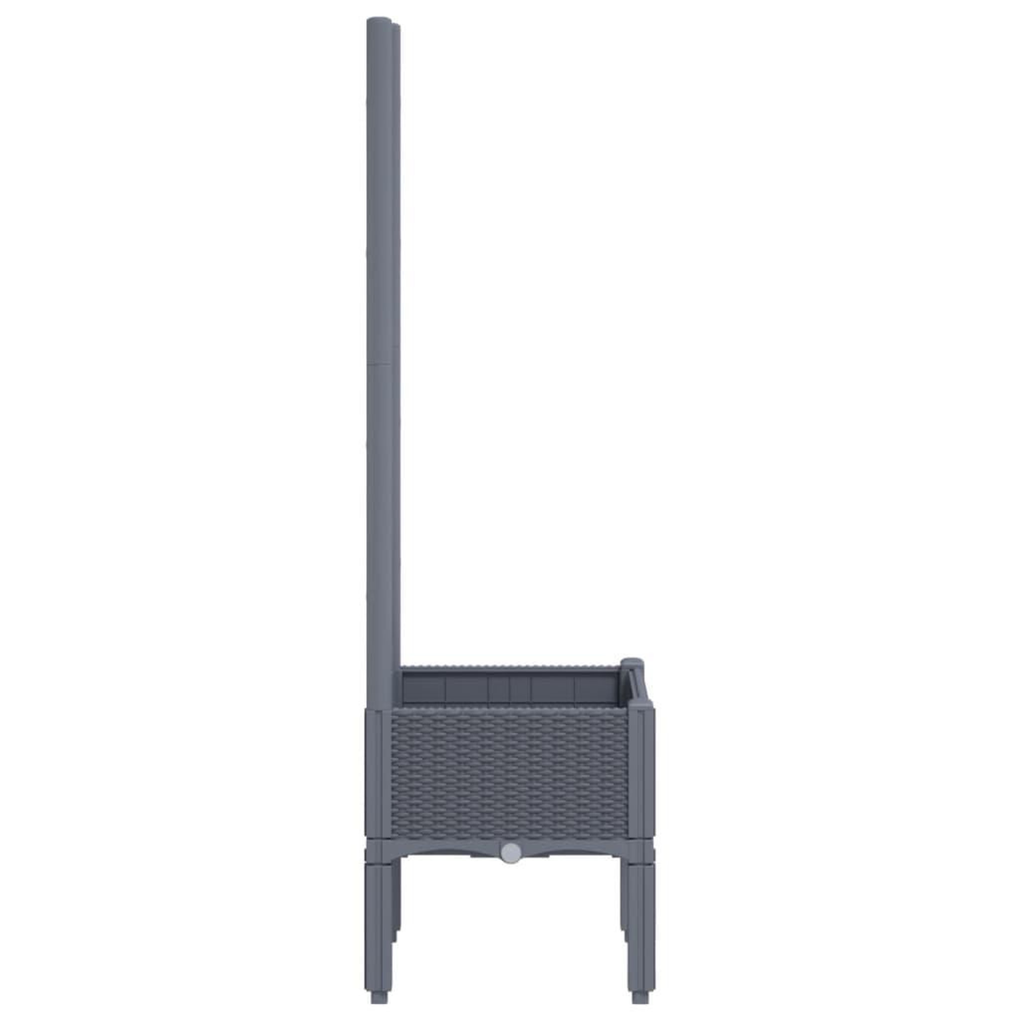 Voir la diapositive 4 : VIDAXL Jardiniere avec treillis bleu gris 40x40x142 cm PP