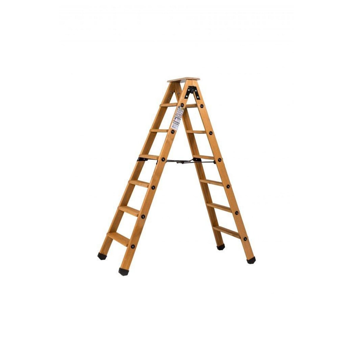 Centaure Escabeau double accès bois 2x6 marches + tablette - hauteur de travail 2,90m