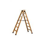 Centaure Escabeau double accès bois 2x6 marches + tablette - hauteur de travail 2,90m