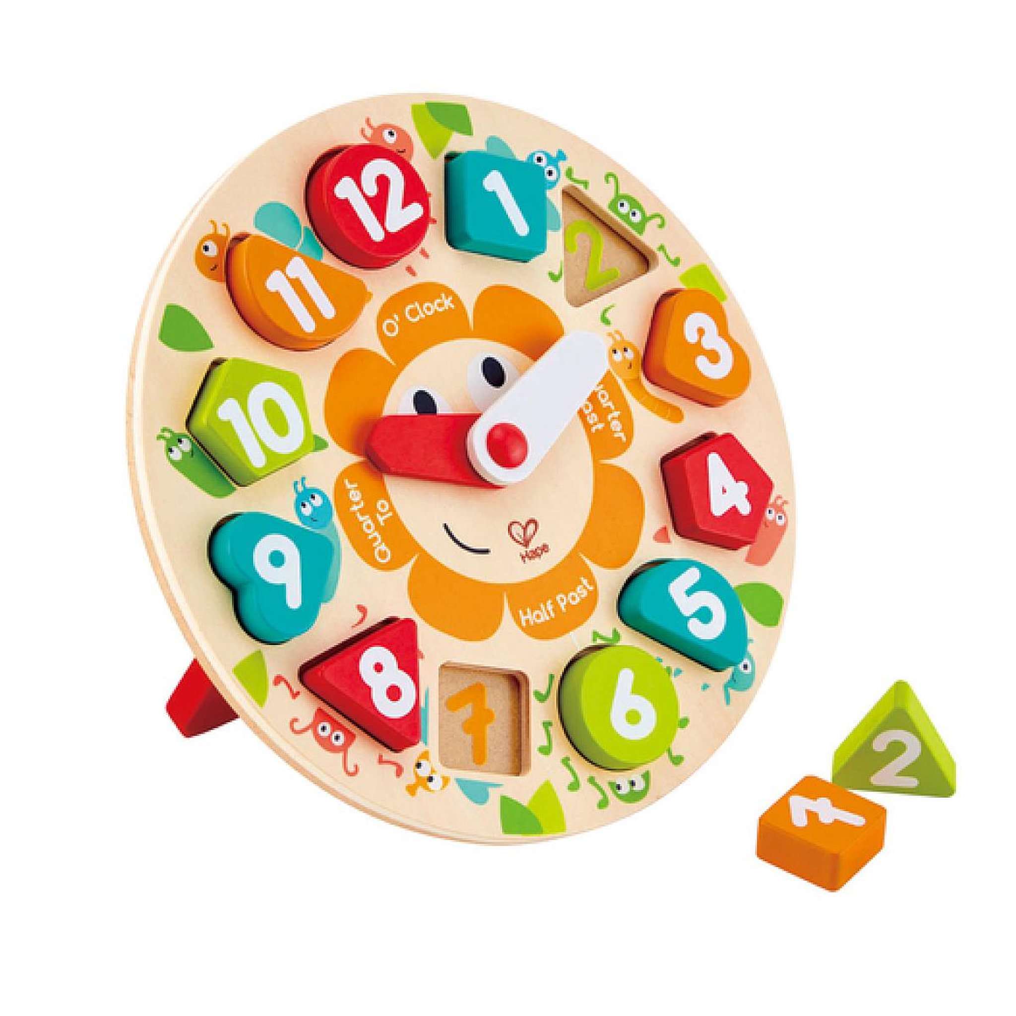 Hape Puzzle à formes - Horloge