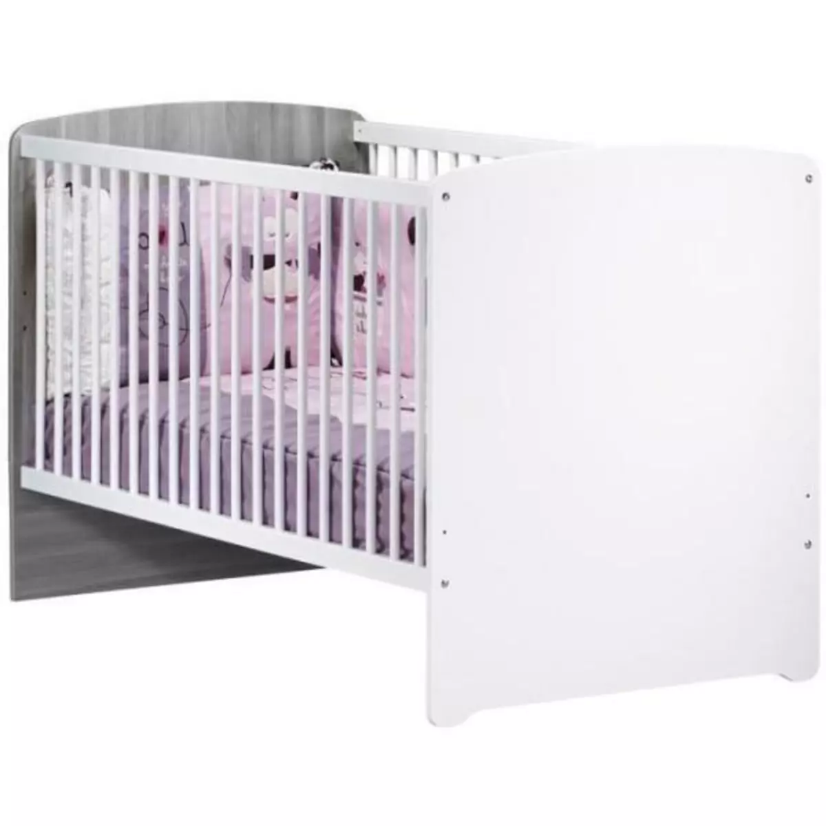 BABY PRICE Lit bébé évolutif - 140 x 70 cm - Nao - Blanc