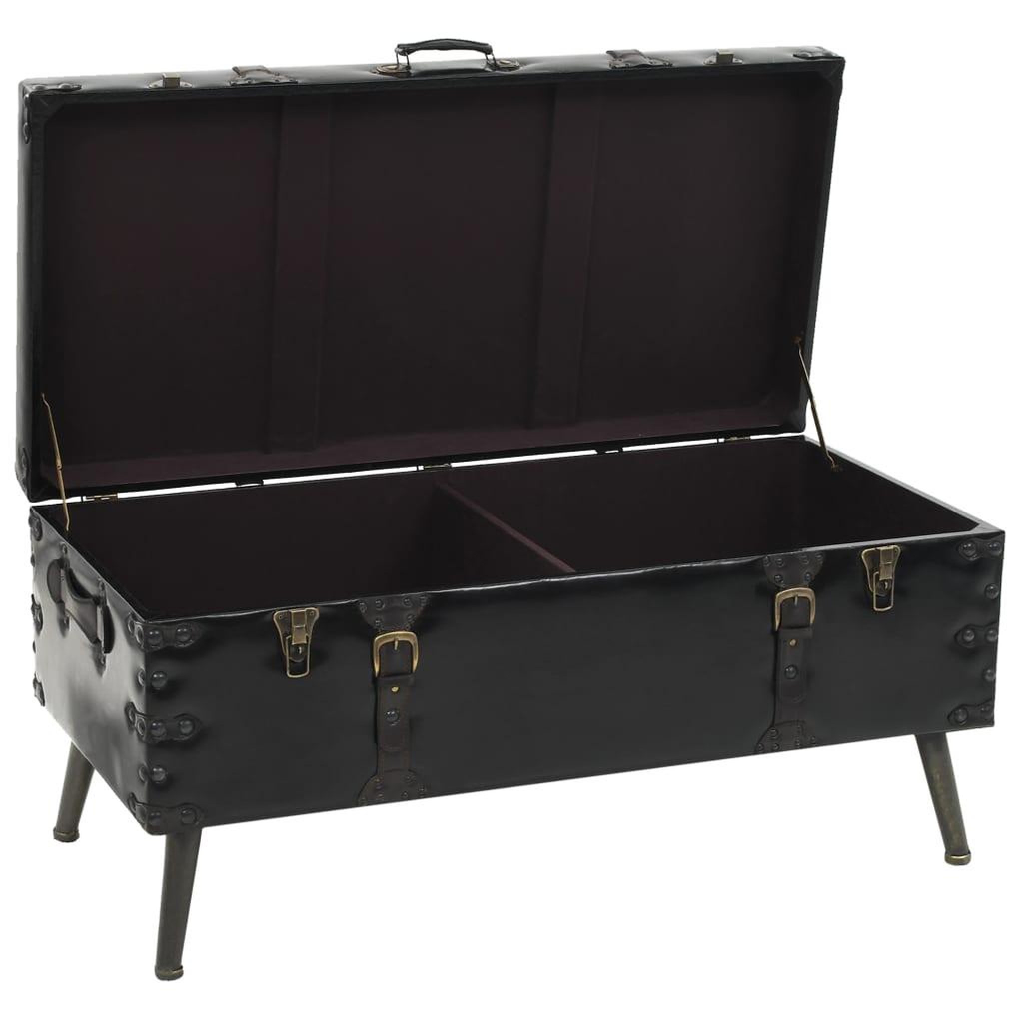 Voir la diapositive 5 : VIDAXL Table basse mdf et acier 102x51x48 cm