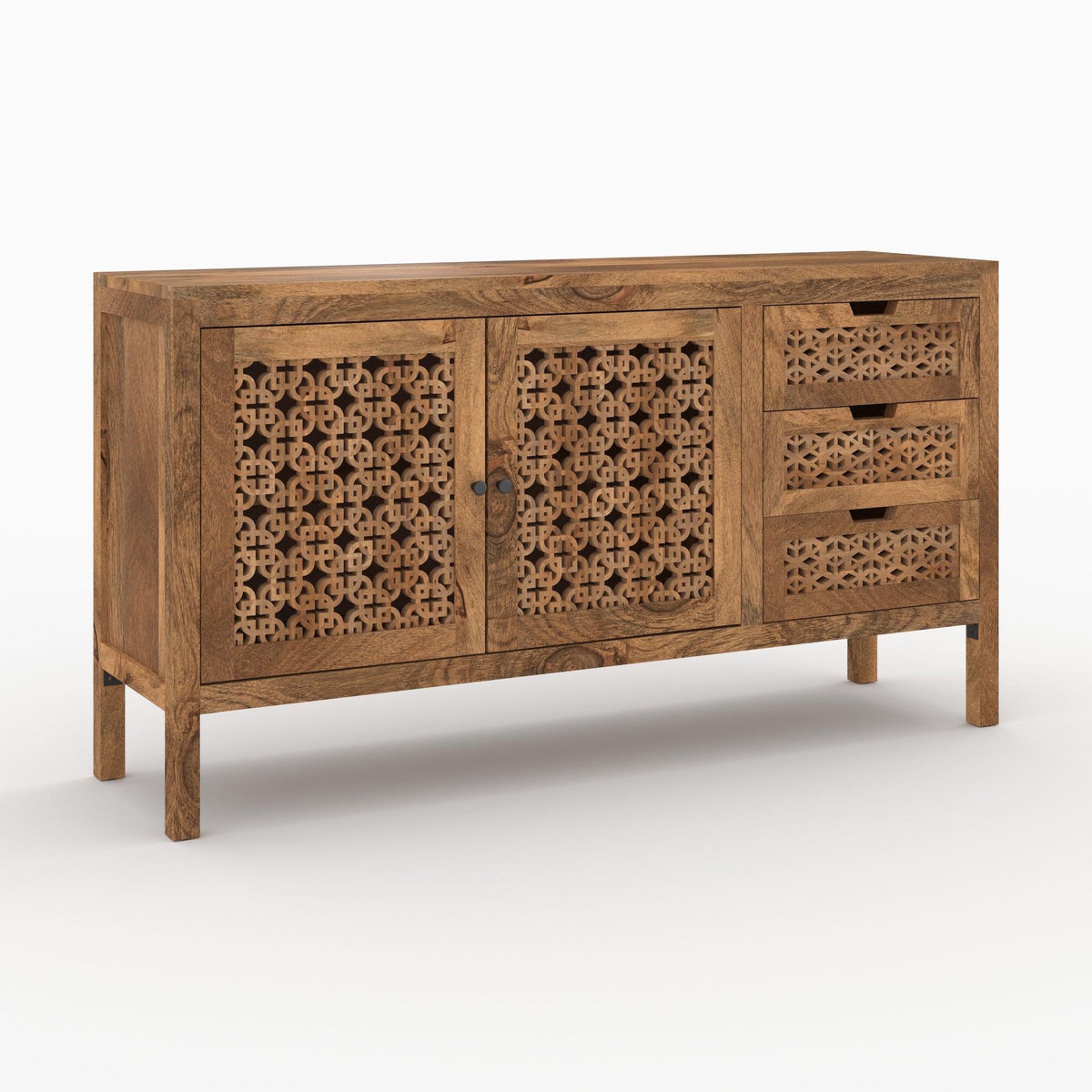 Rendez vous déco Buffet ajouré en bois de manguier-Jaya