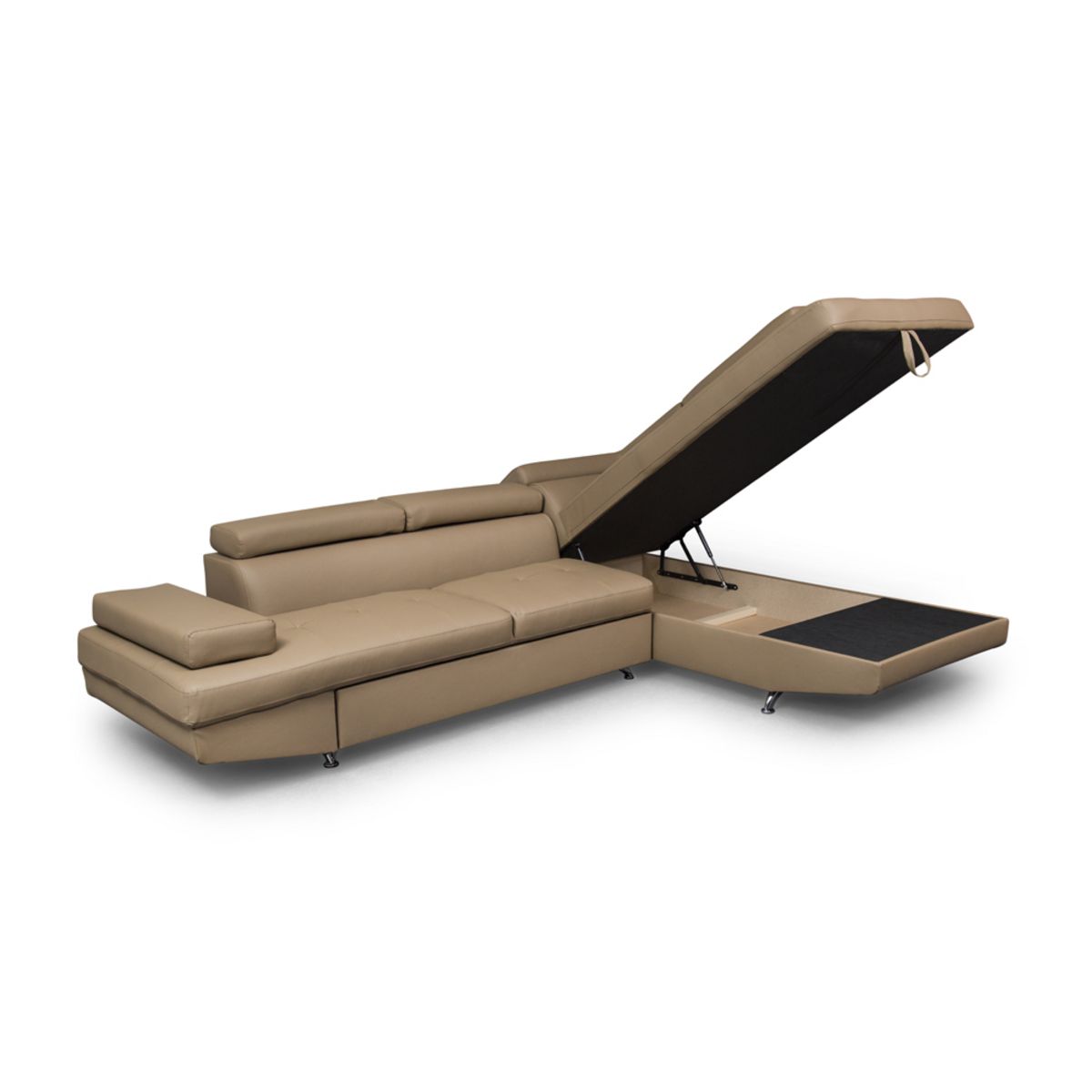 Canapé d'angle droit convertible simili CHICAGO