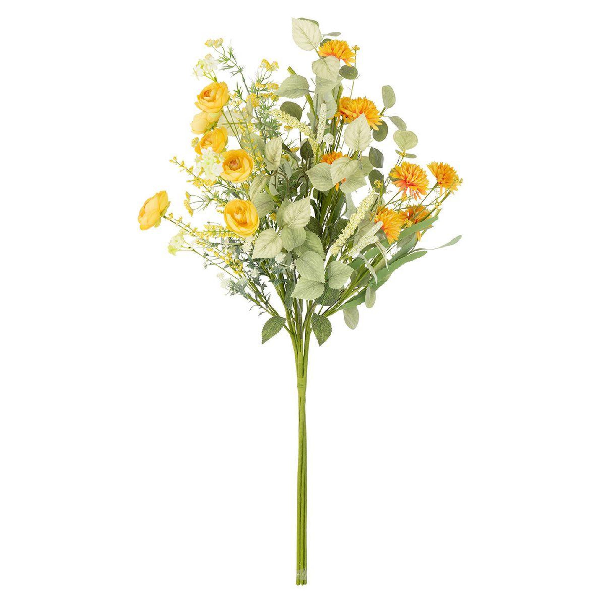 J-LINE Bouquet de fleurs artificielles  mixtes  85cm jaune