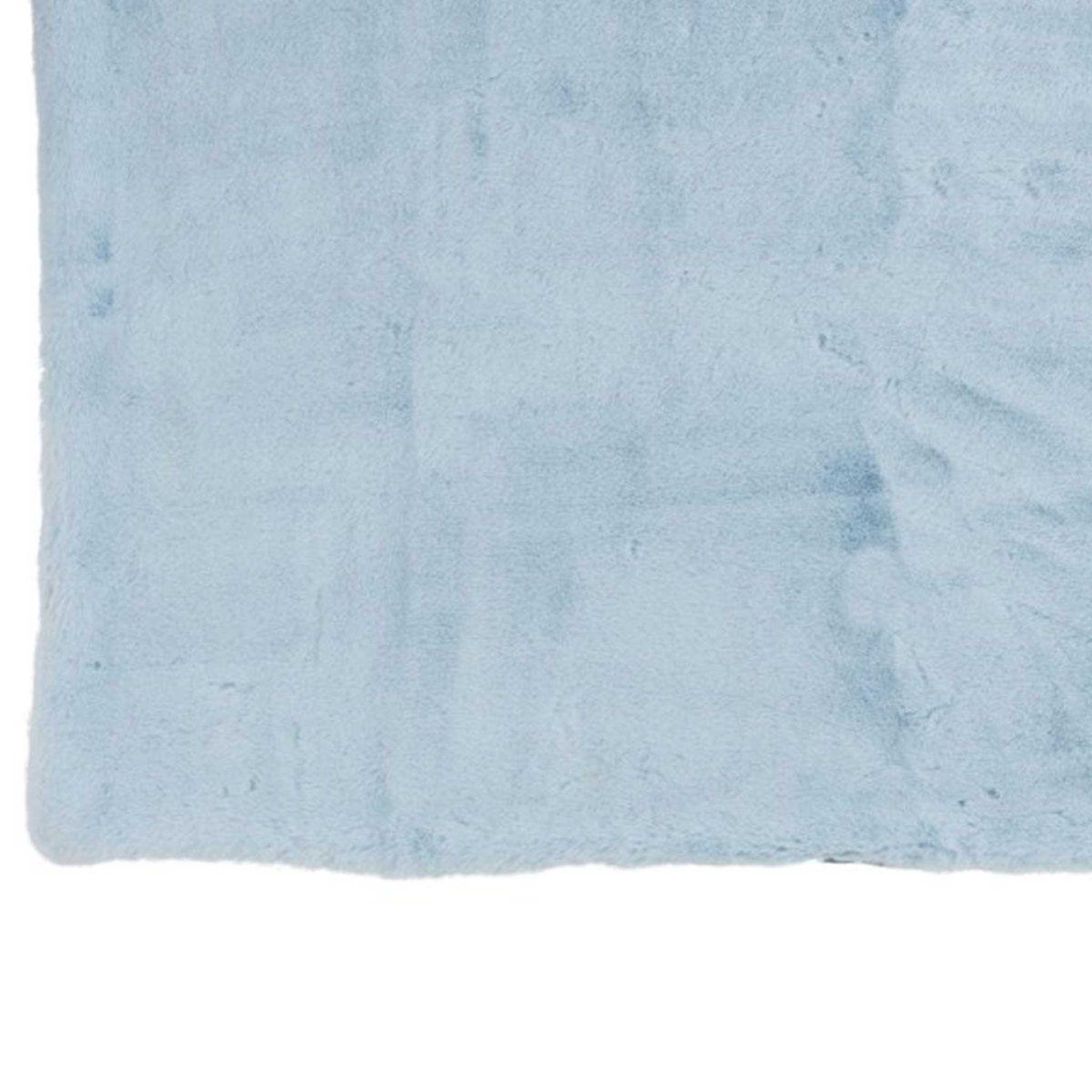 Voir la diapositive 3 : J-LINE Plaid imitation fourrure  cutie  130x180cm bleu