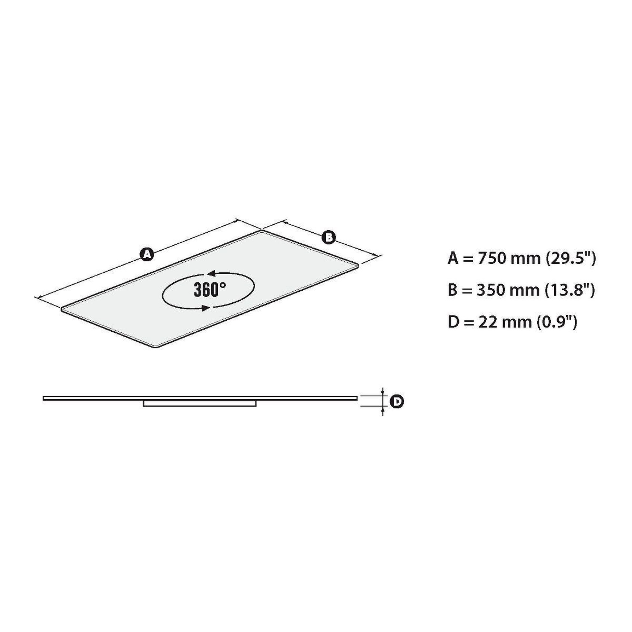 Voir la diapositive 2 : Meliconi Plateau TV Rotobase Elite L