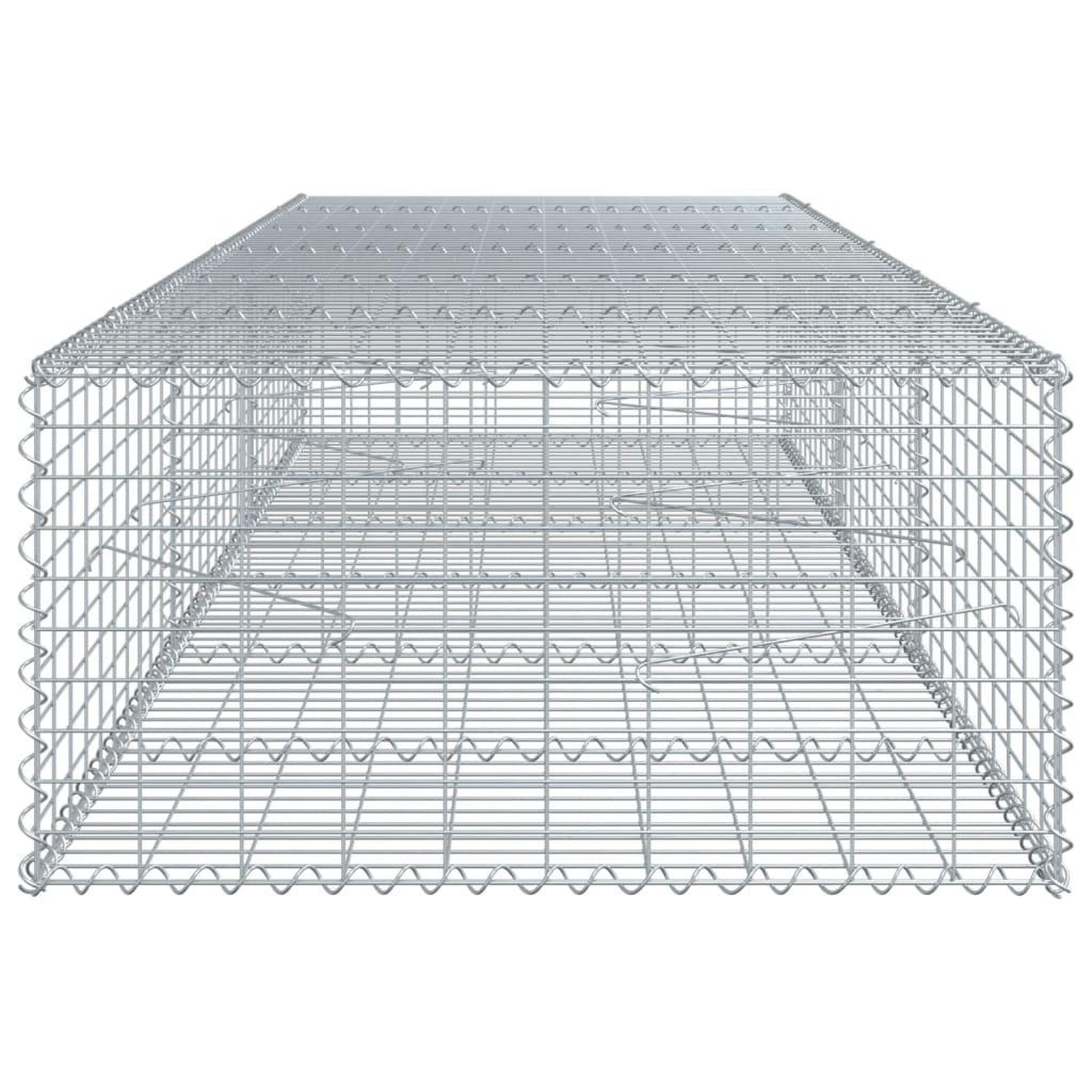 Voir la diapositive 4 : VIDAXL Panier gabion avec couvercle 300x100x50 cm fer galvanise