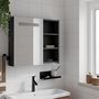 Voir la diapositive 3 : VIDAXL Armoire de salle de bain a miroir avec LED noir 60x13x52 cm