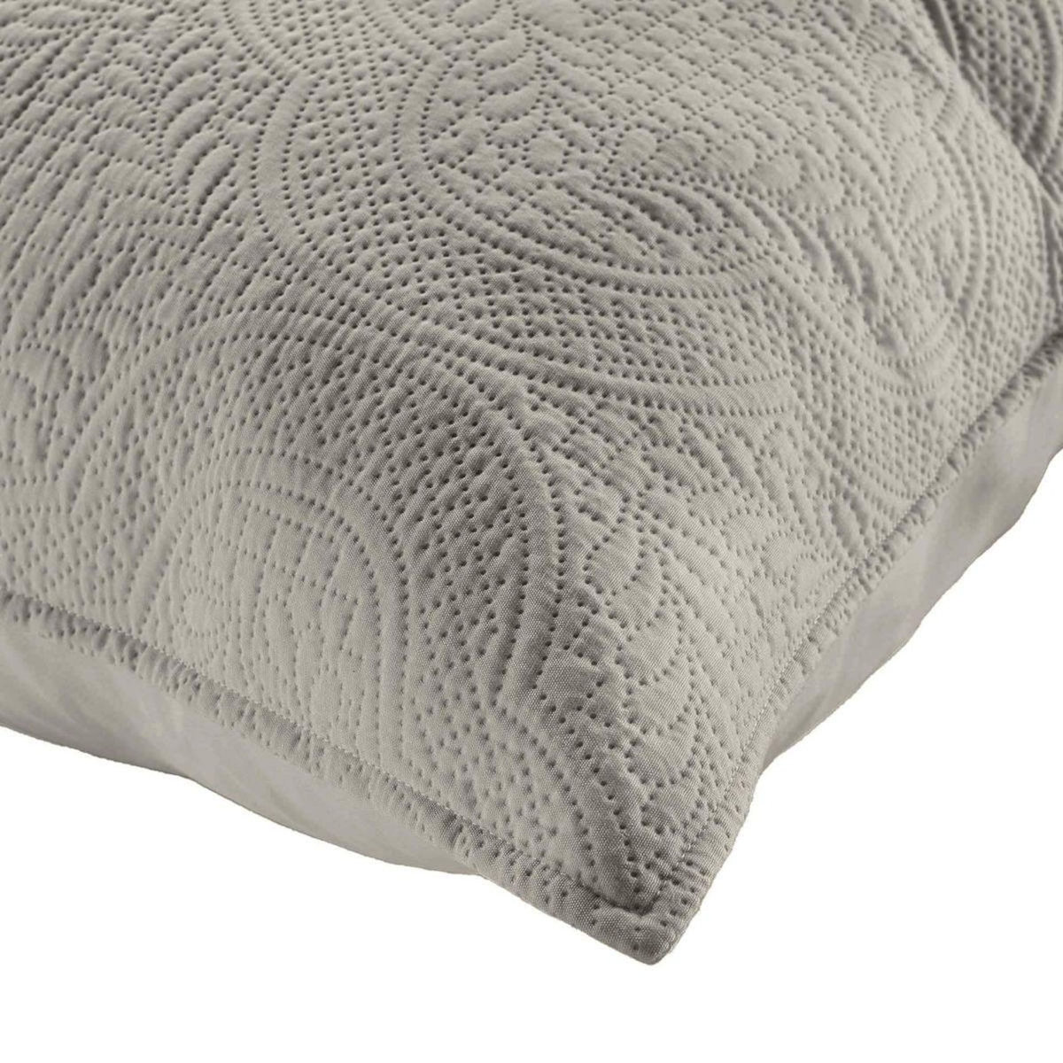 Paris Prix Couvre-Lit & 2 Housses de Coussin  Romane  240x260cm Gris