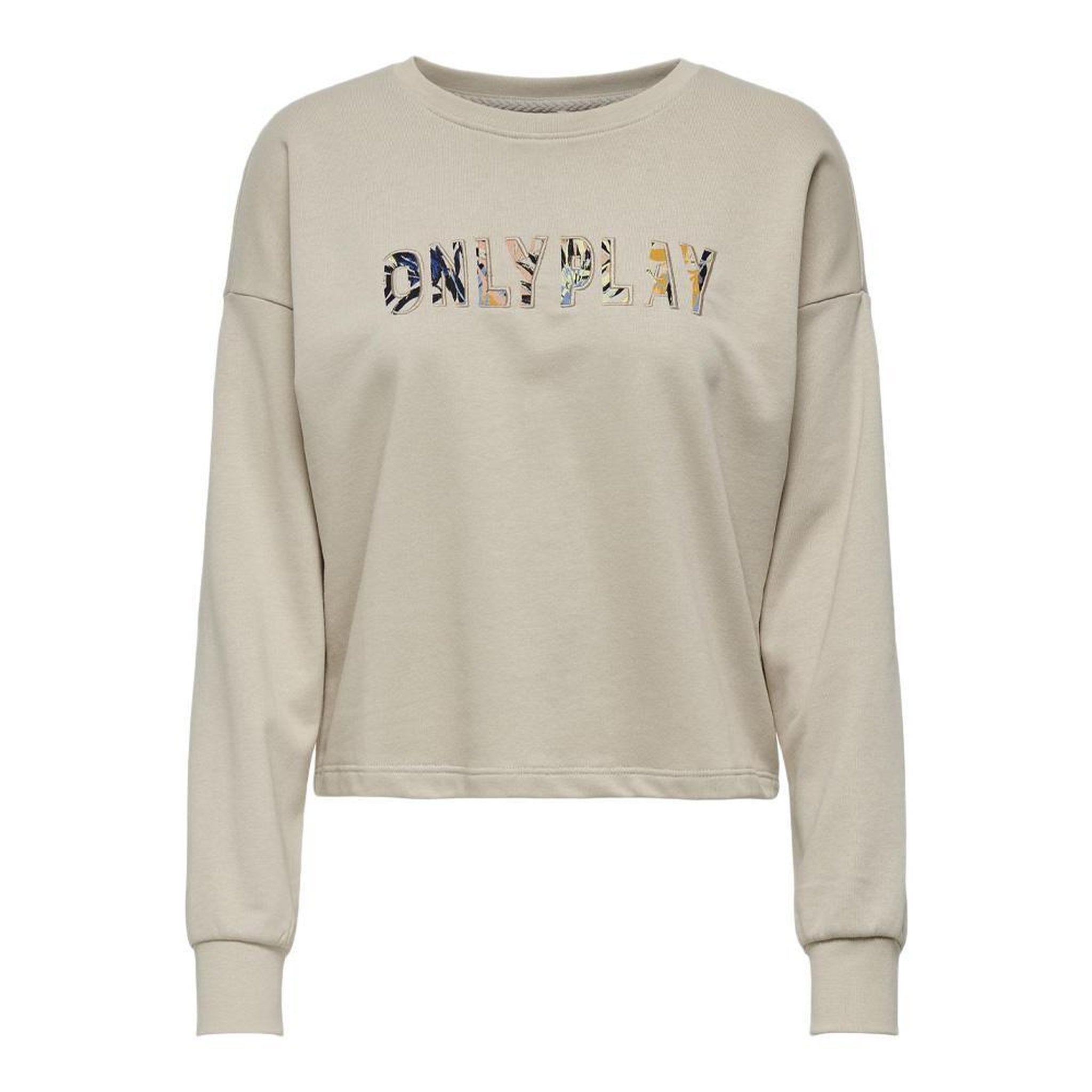 Only Sweat  Femme ONLY PLAY Mix Box. Coloris disponibles : Beige