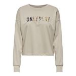Only Sweat  Femme ONLY PLAY Mix Box. Coloris disponibles : Beige