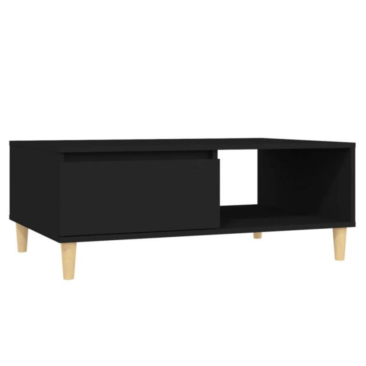 VIDAXL Table basse noir 90x60x35 cm bois d ingénierie