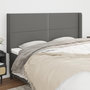 Voir la diapositive 1 : VIDAXL Tete de lit avec oreilles Gris fonce 183x16x118/128 cm Tissu