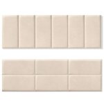 ID MARKET Lot de 6 panneaux muraux pour tête de lit YUMA 180 cm en tissu effet suédé beige