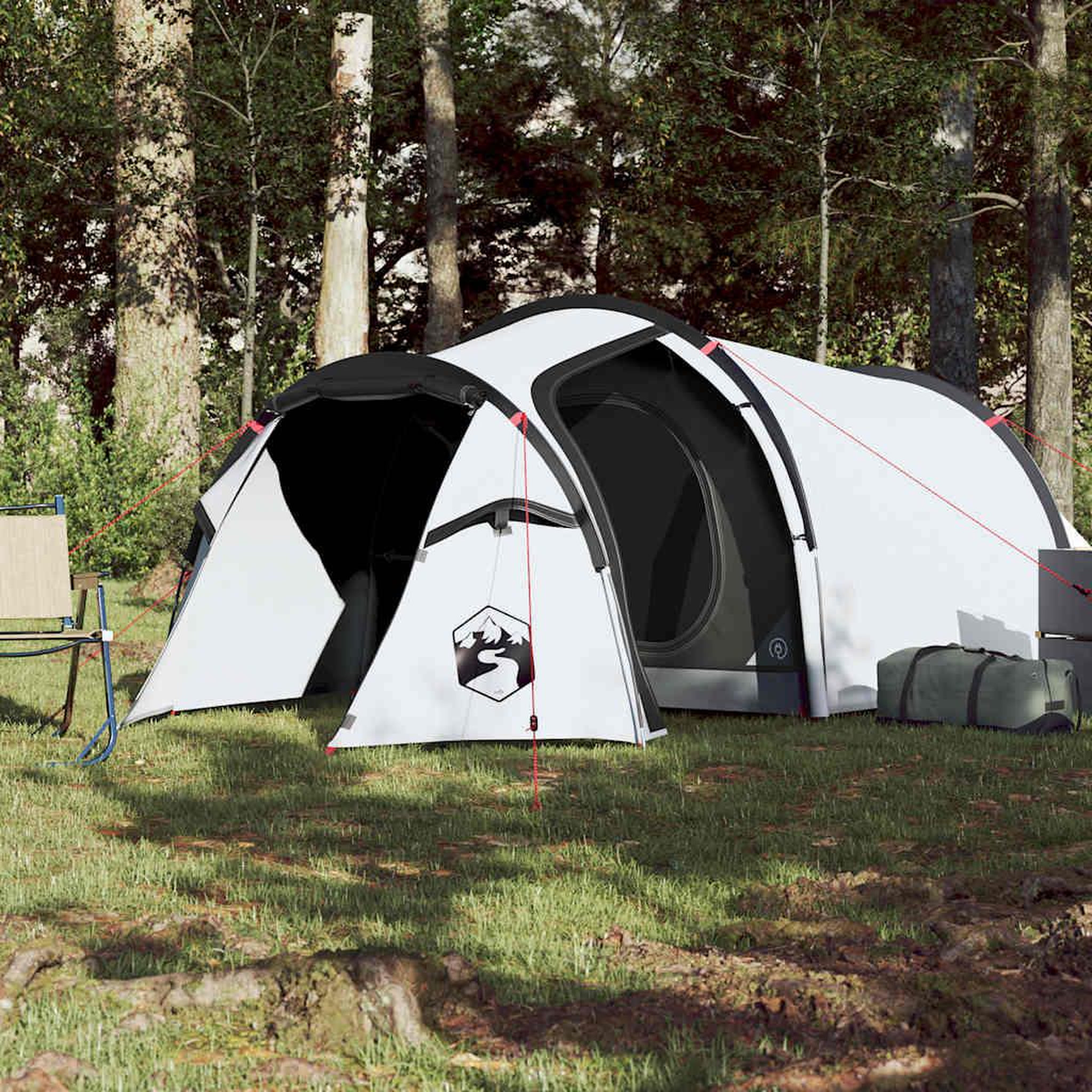 Voir la diapositive 3 : VIDAXL Tente de camping tunnel 3 personnes tissu occultant impermeable