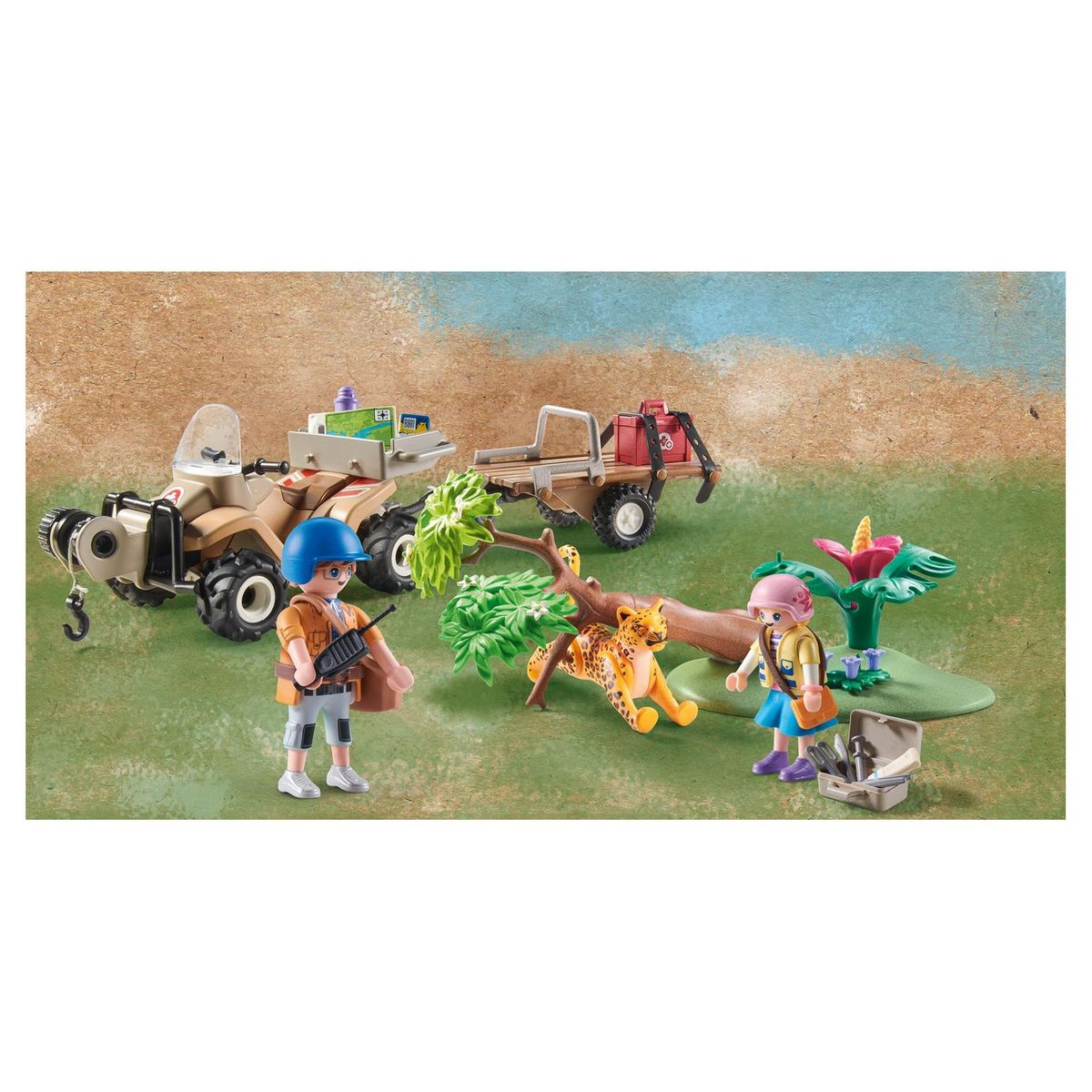 PLAYMOBIL 71011 - Quad de secours pour animaux Wiltopia